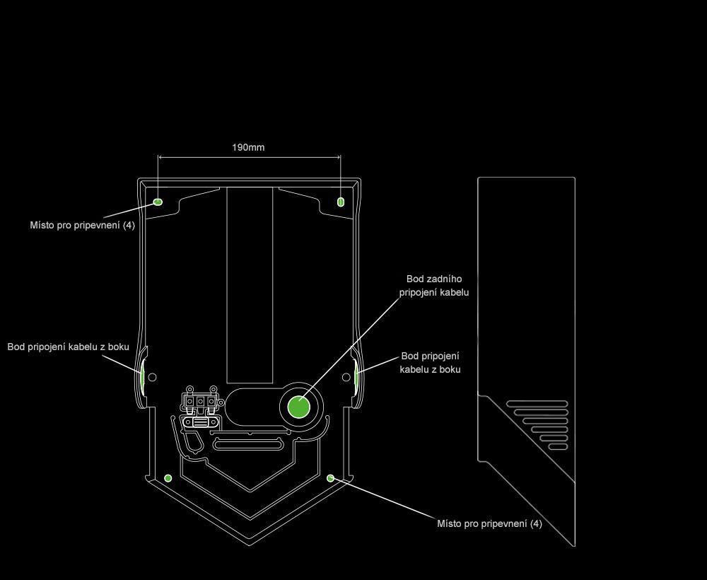 Dyson Airblade V hand dryer internal dimensions